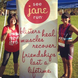 Lily rocked the tri. I rocked the cheering on. Sort of.